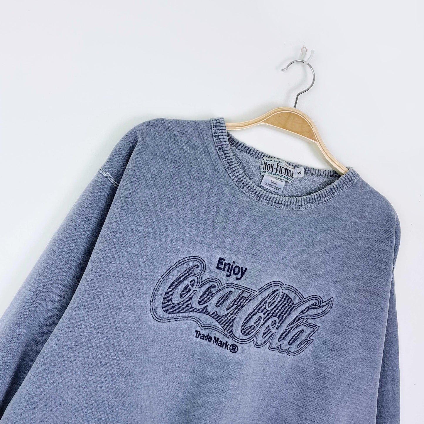 vintage 90s non-fiction coca-cola cottage crew - size medium
