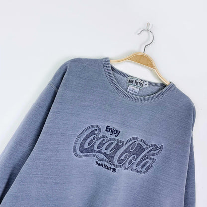 vintage 90s non-fiction coca-cola cottage crew - size medium