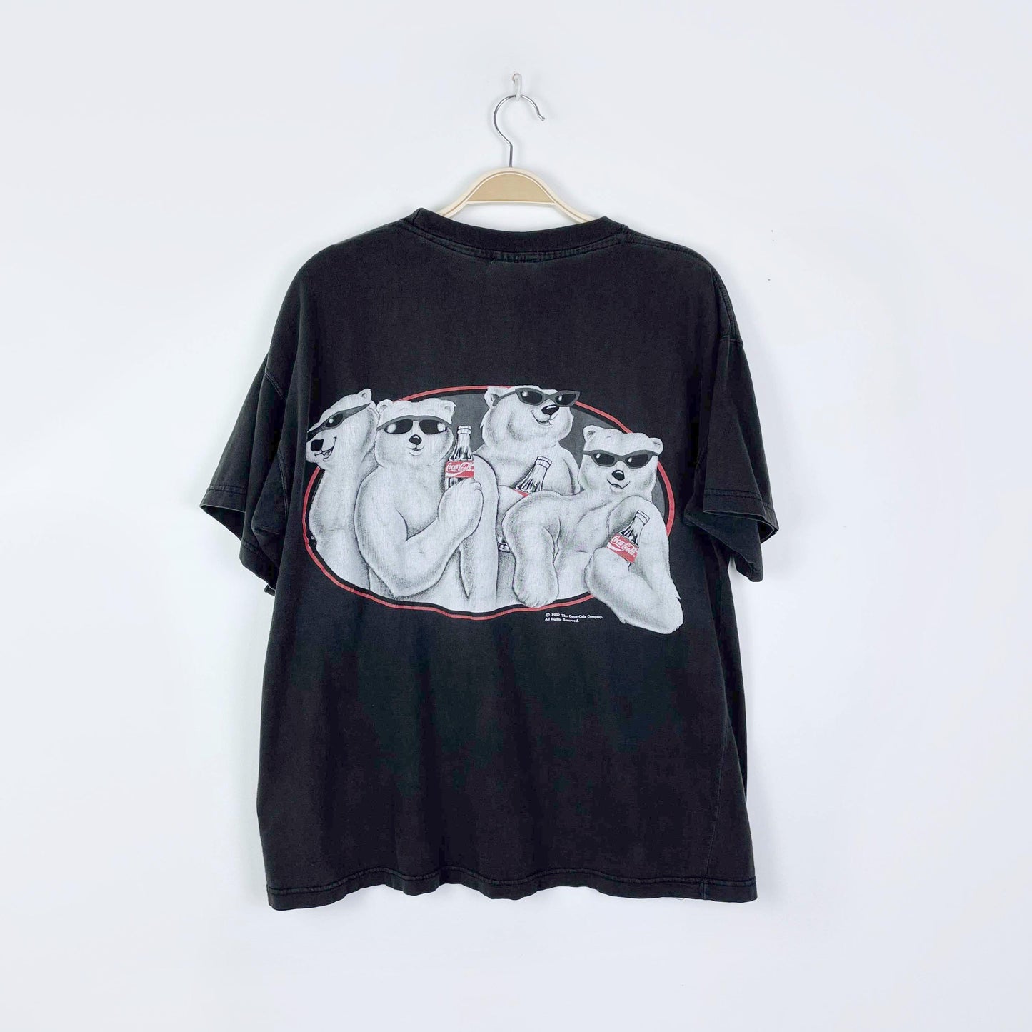 vintage 1997 polar bears coca-cola tee - size medium