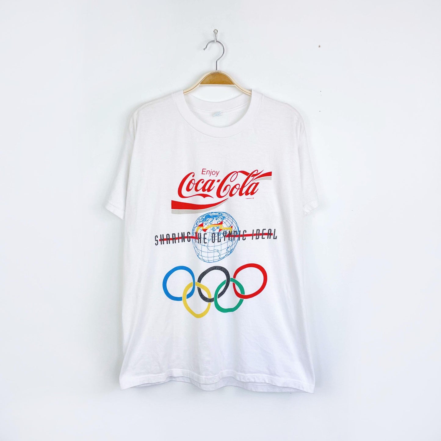 vintage 80s olympic games coke tee