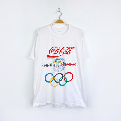 vintage 80s olympic games coke tee
