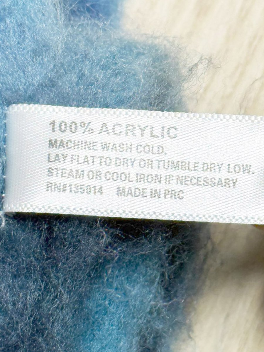 comfy luxe fuzzy check fringe scarf - good market thrift store