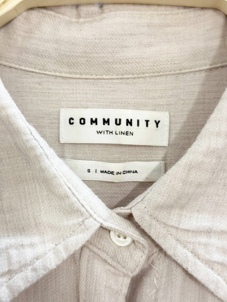 community linen - blend full button shirt | aritzia - good market thrift store