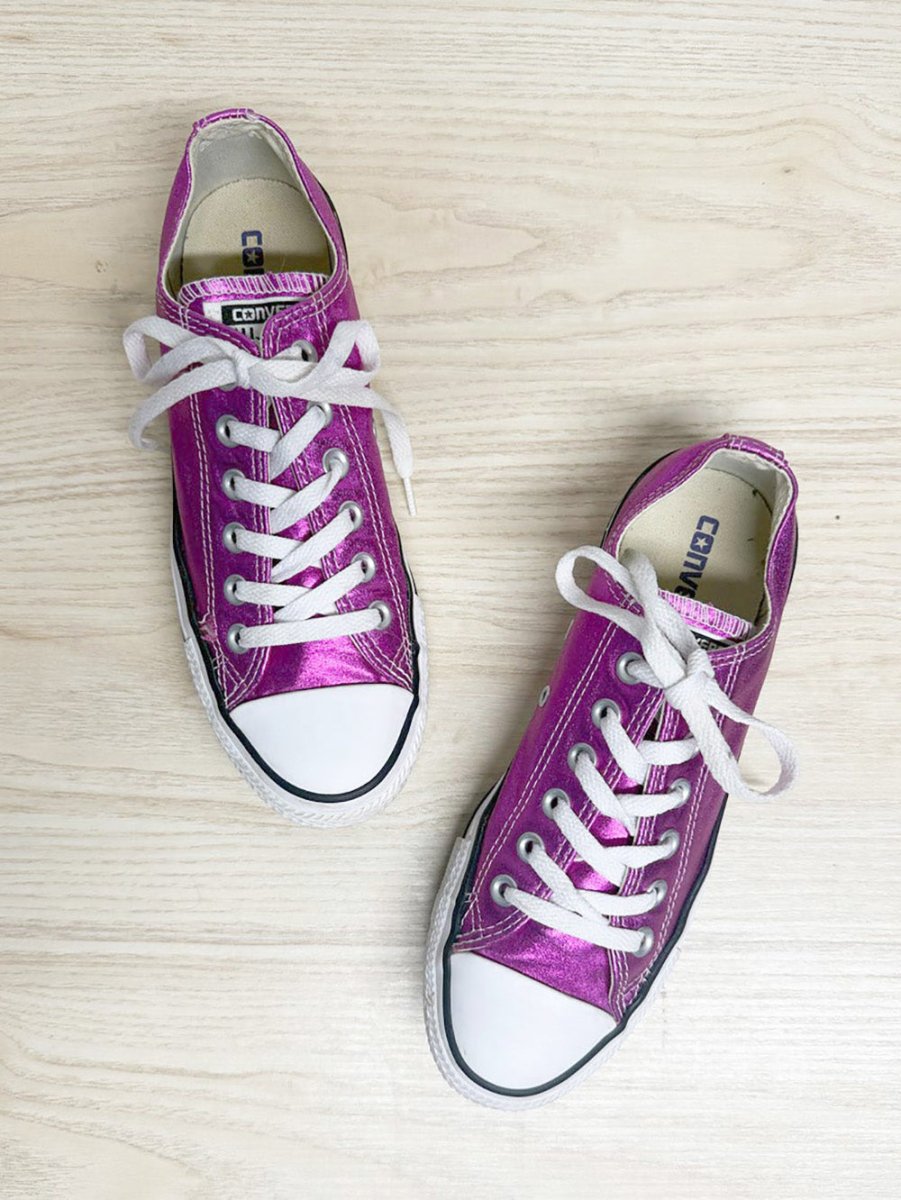 converse all star low profile metallic sneakers - good market thrift store