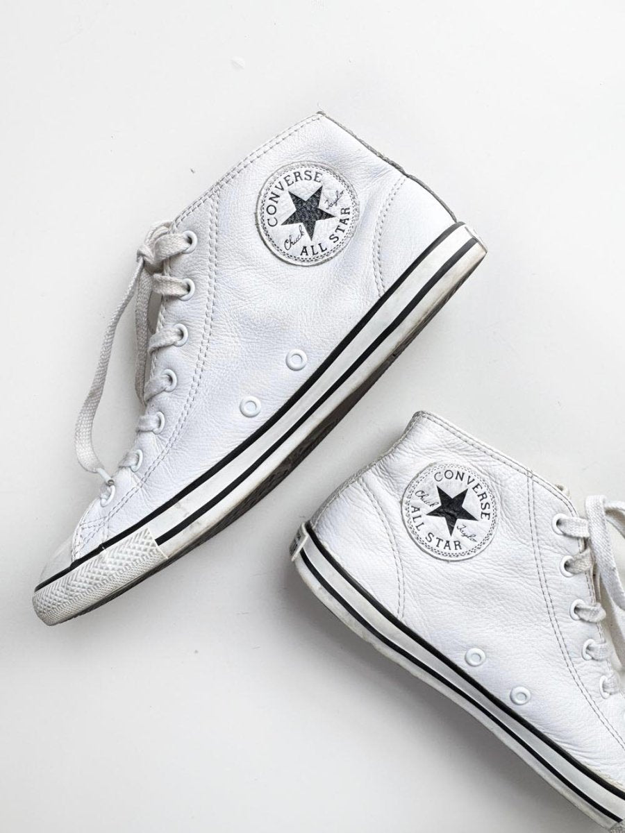 converse chuck taylor all star high top leather sneakers - good market thrift store