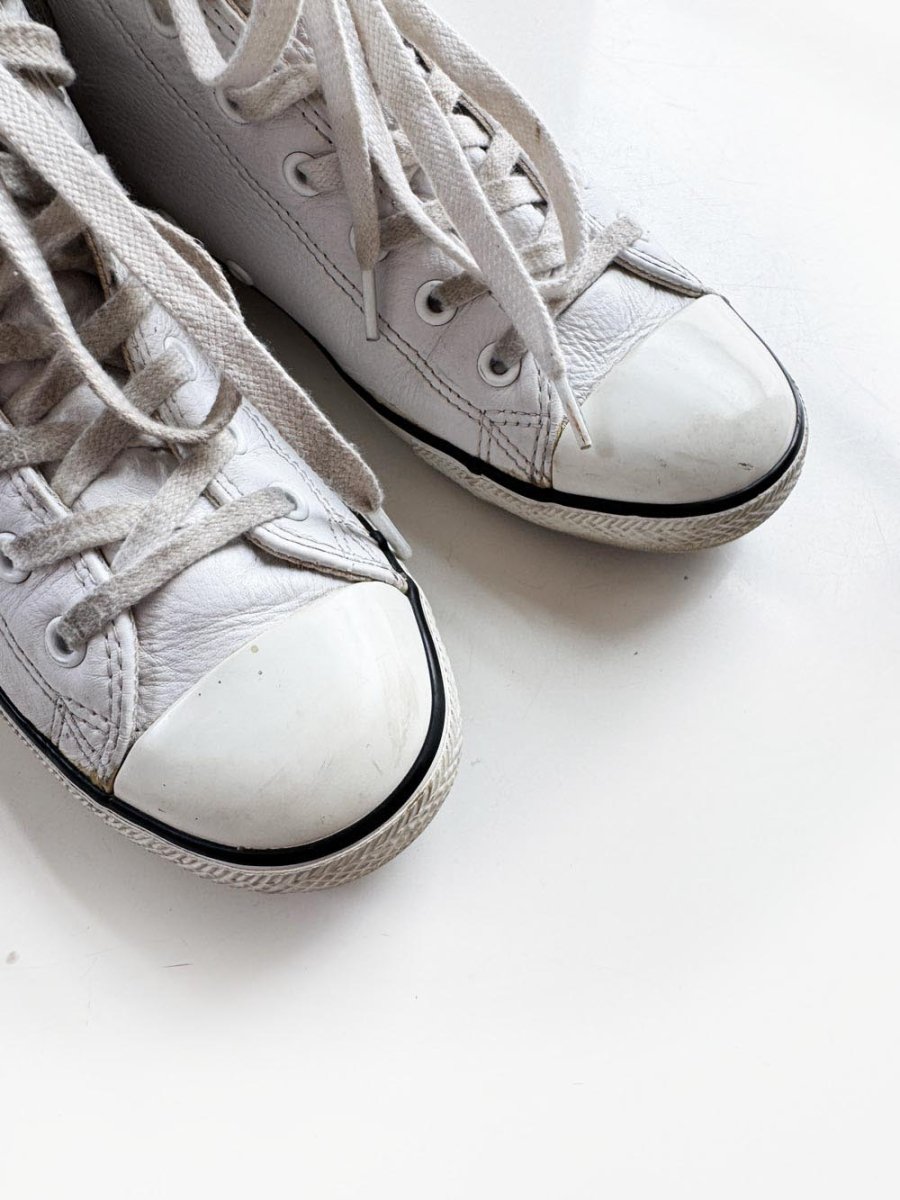 converse chuck taylor all star high top leather sneakers - good market thrift store