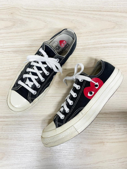 converse x play commes des garcons heart sneakers - good market thrift store