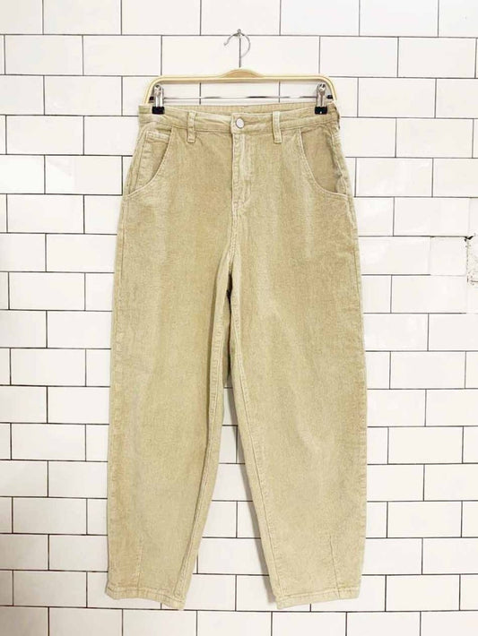 corduroy barrel leg casual pants - good market thrift store