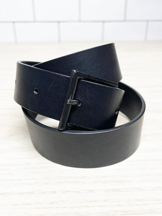 cos minimal leather belt | made in italy - good market thrift store