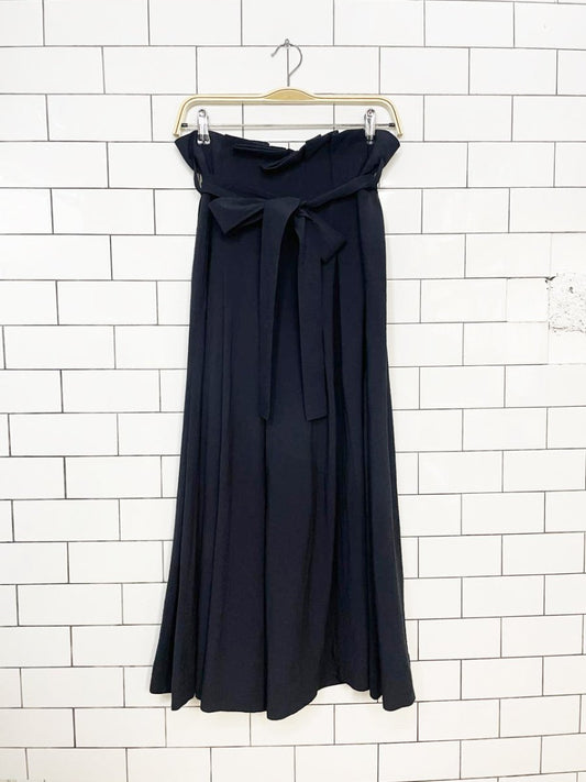 cos pleated wide leg high rise belted dress pants - good market thrift store