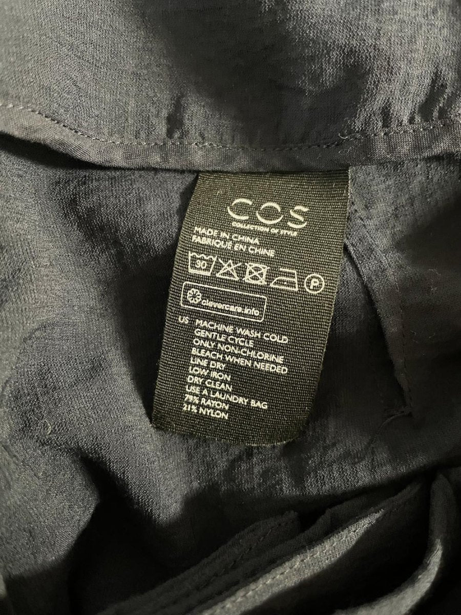 cos pleated wide leg high rise belted dress pants - good market thrift store