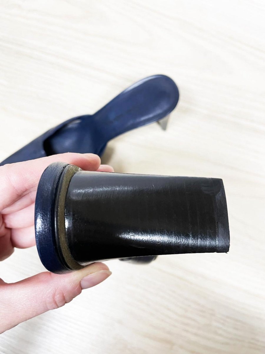 costume nationale leather heeled mules - good market thrift store