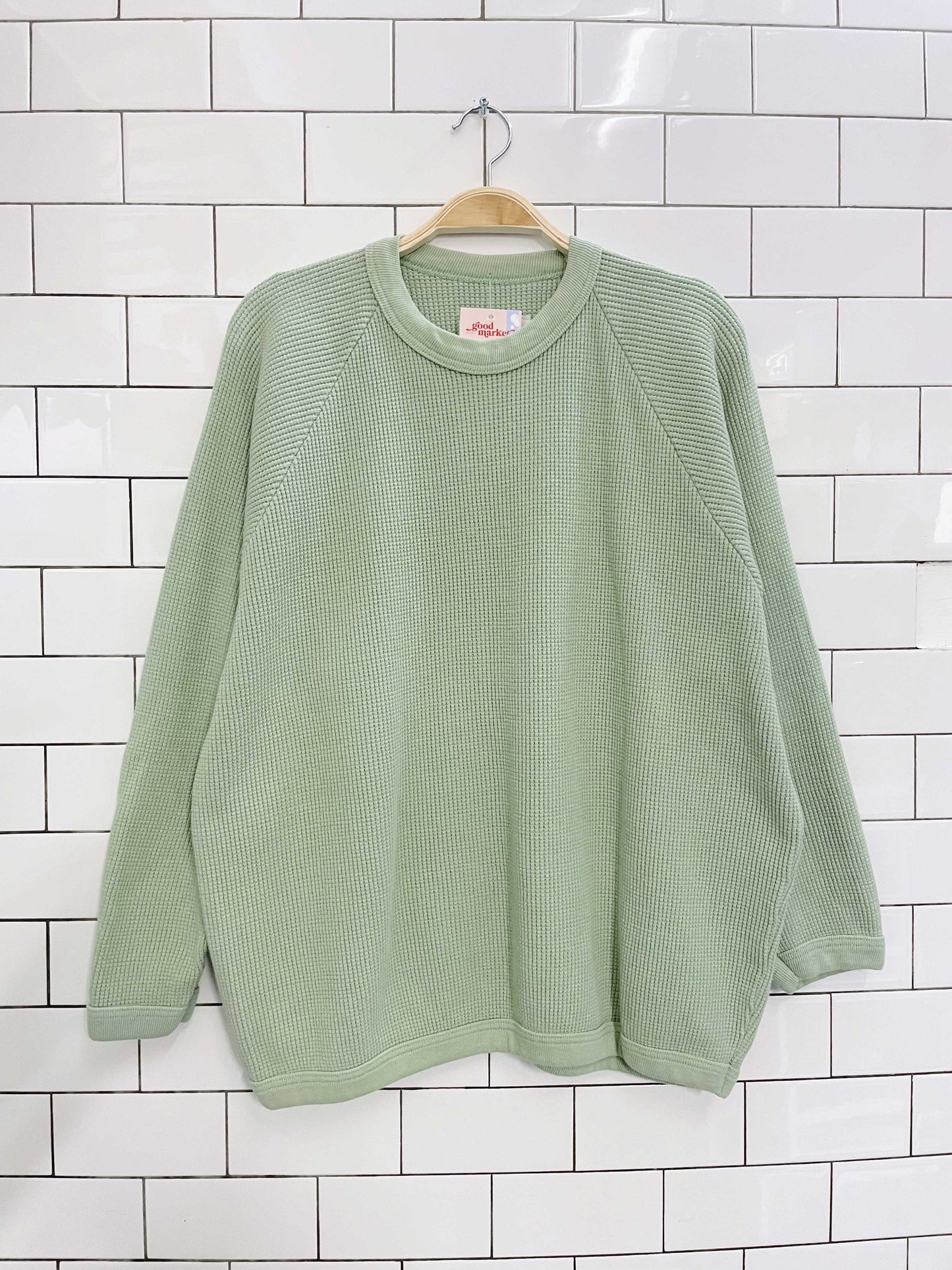 vintage au coton boxy waffle thermal ls