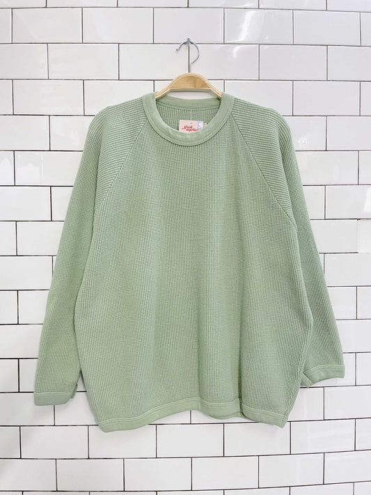 vintage au coton boxy waffle thermal ls