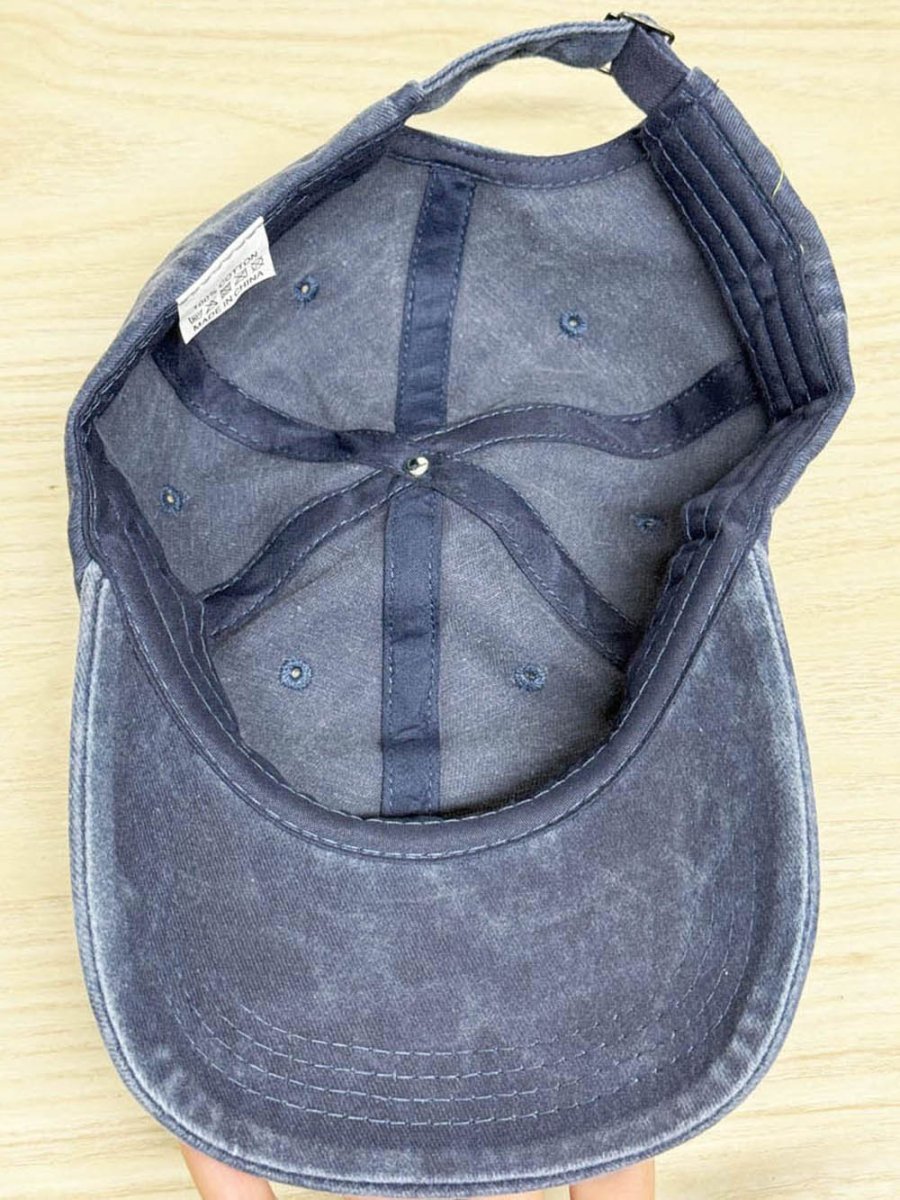 cottage embroidered cotton baseball cap - good market thrift store
