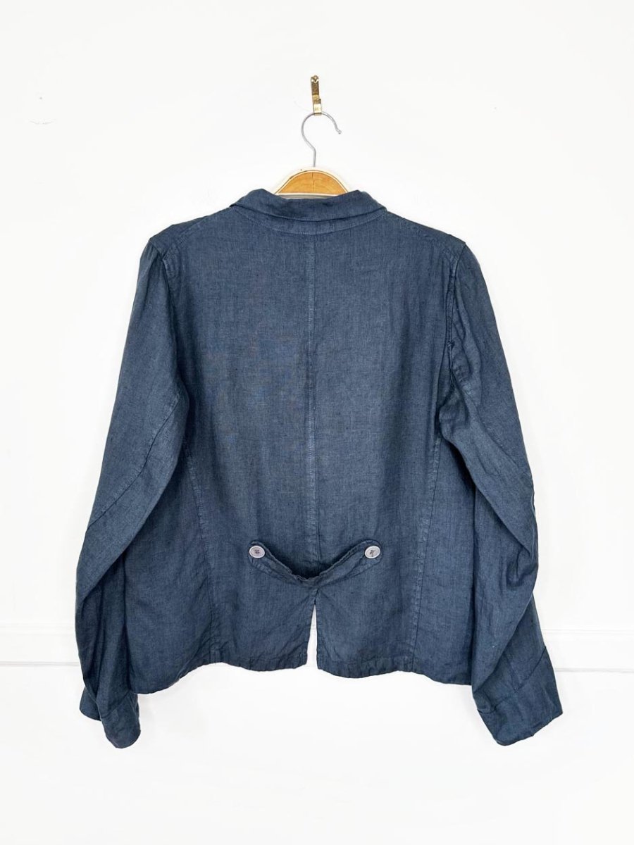 cp shades 100% linen light summer jacket | made in USA | anthroplogie - good market thrift store