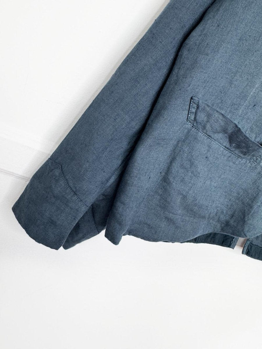 cp shades 100% linen light summer jacket | made in USA | anthroplogie - good market thrift store