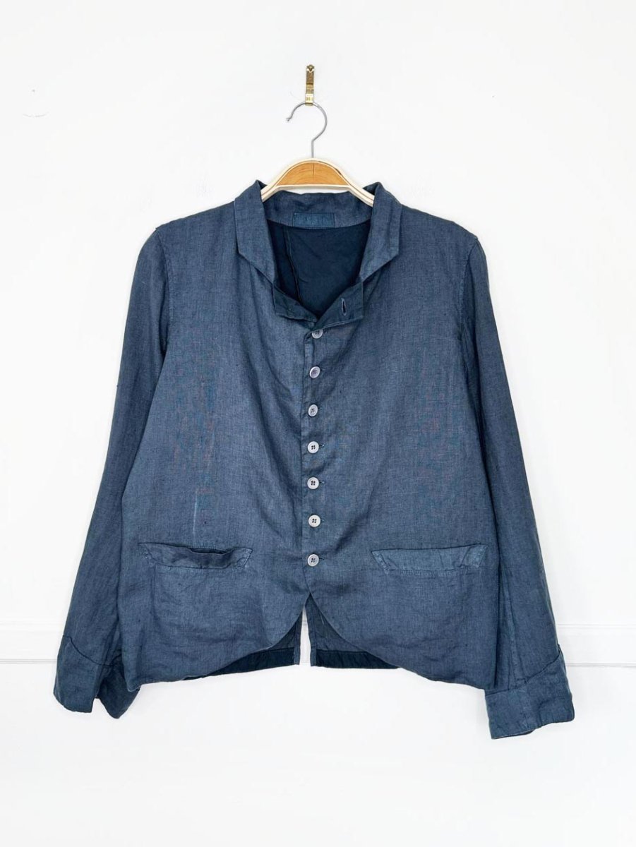 cp shades 100% linen light summer jacket | made in USA | anthroplogie - good market thrift store