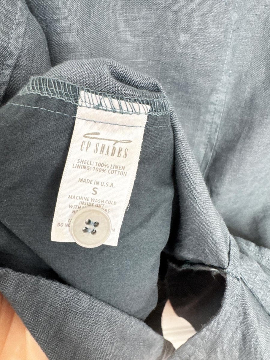 cp shades 100% linen light summer jacket | made in USA | anthroplogie - good market thrift store