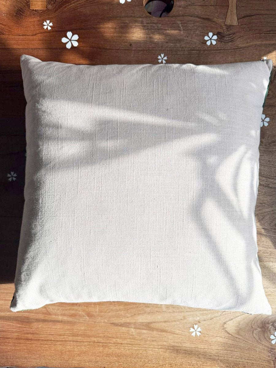crate & barrel down - filled palma abstract plant pillow - good market thrift store