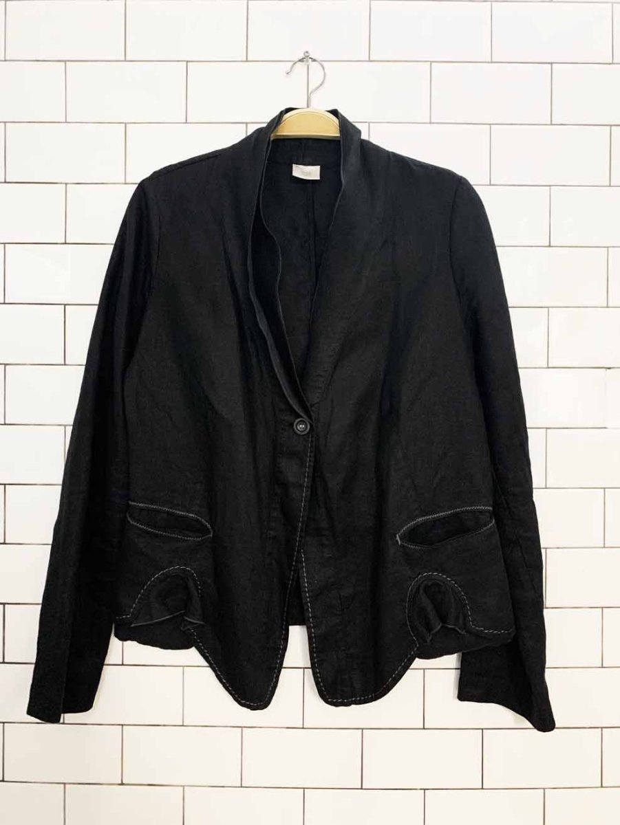 crea concept 100% linen flair light jacket - good market thrift store
