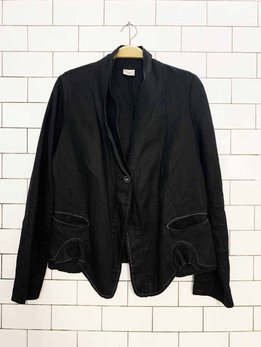 crea concept 100% linen flair light jacket - good market thrift store