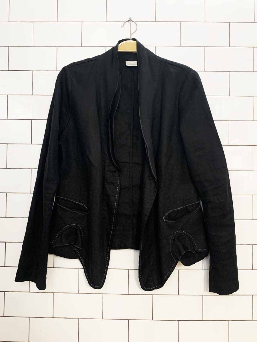 crea concept 100% linen flair light jacket - good market thrift store