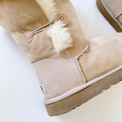 ugg bailey button cream sheepskin short boots