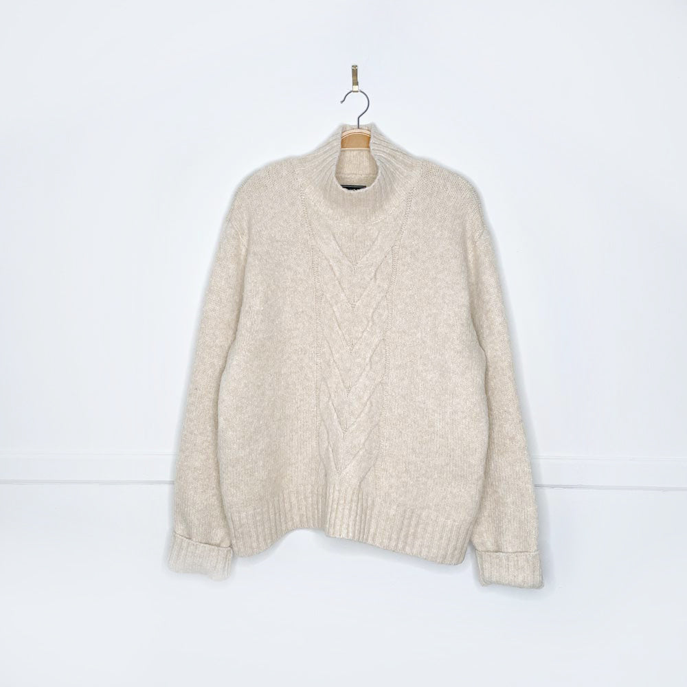 roots 2018 wool-blend cable knit sweater