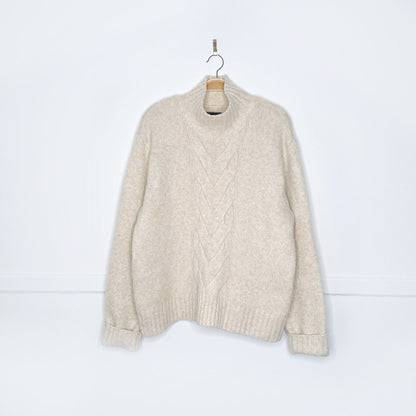 roots 2018 wool-blend cable knit sweater