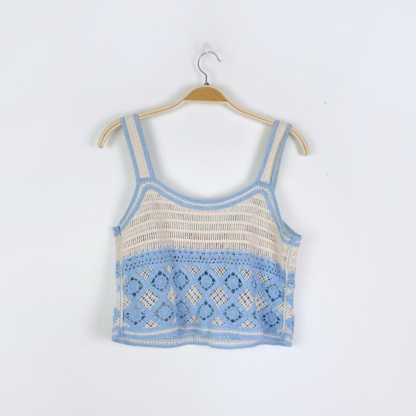 cider boho embroidered crochet cami