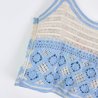 cider boho embroidered crochet cami