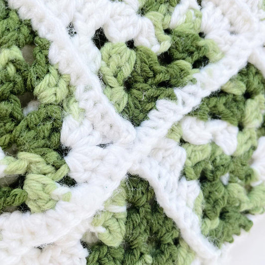 vintage hand crochet holiday stocking