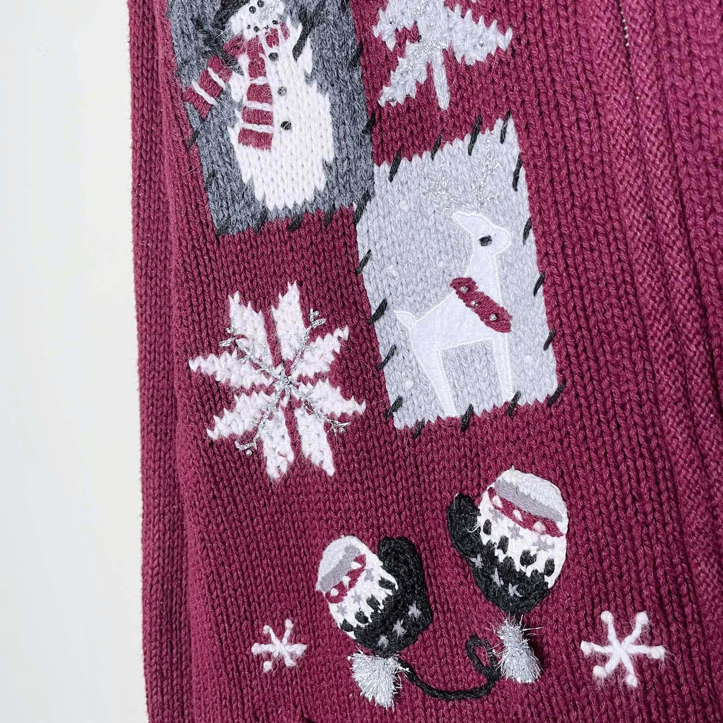 vintage croft & barrow embellished holiday cardigan - size large