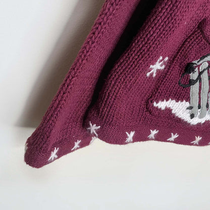 vintage croft & barrow embellished holiday cardigan - size large