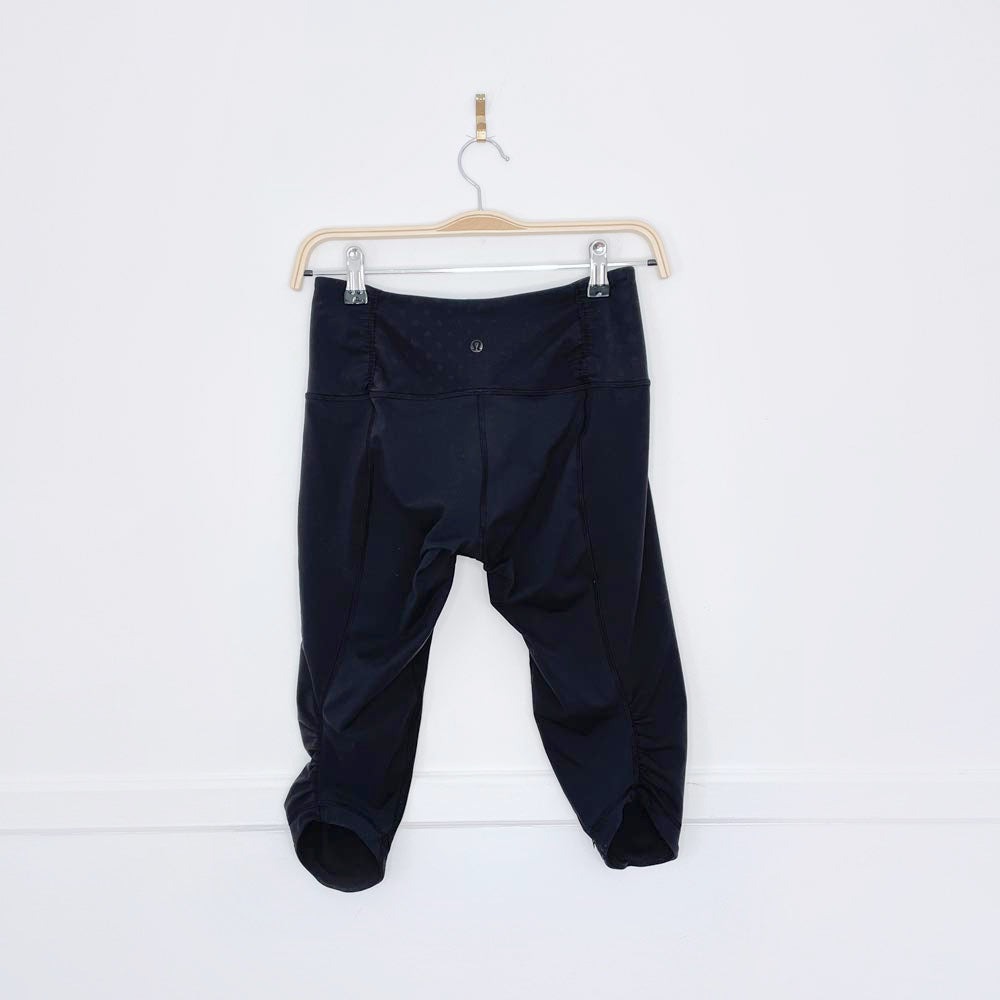 lululemon drawstring ruched crop tight