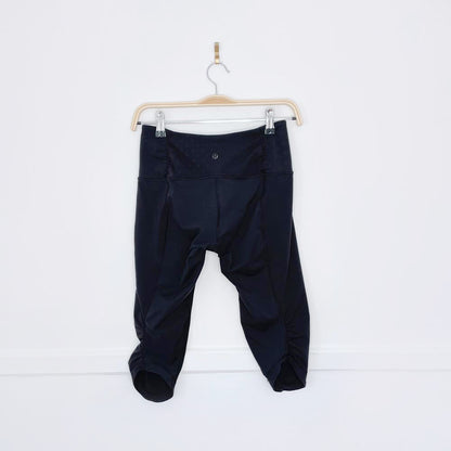 lululemon drawstring ruched crop tight