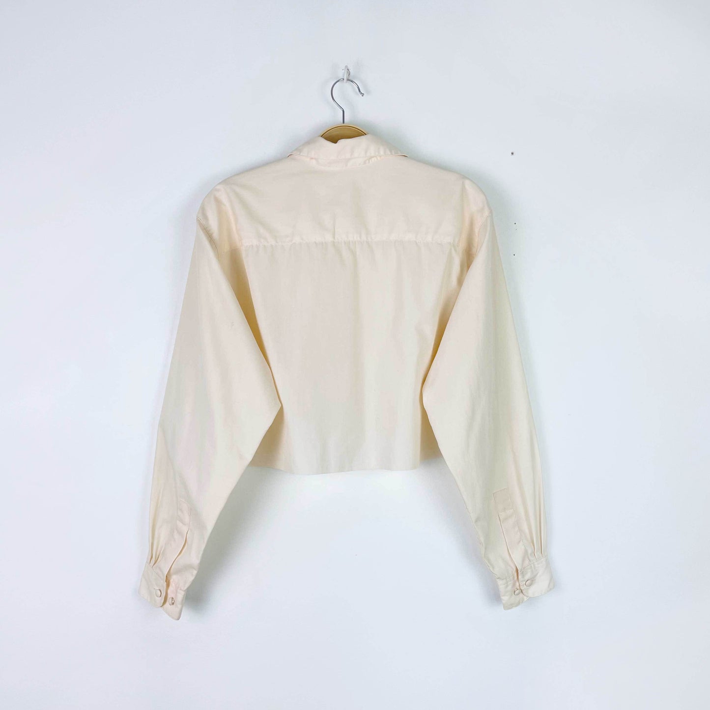 vintage john henry embroidered horses crop shirt