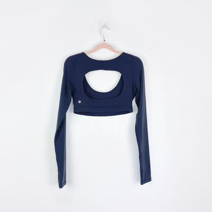 lululemon open back cropped long sleeve