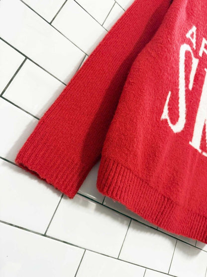 cupcakes and cashmere apres ski fuzzy knit sweater - good market thrift store