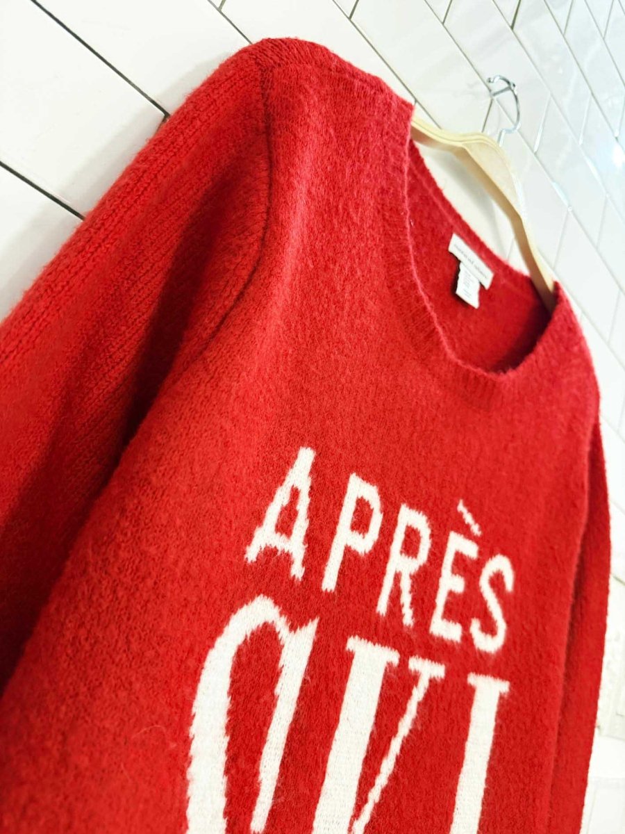 cupcakes and cashmere apres ski fuzzy knit sweater - good market thrift store