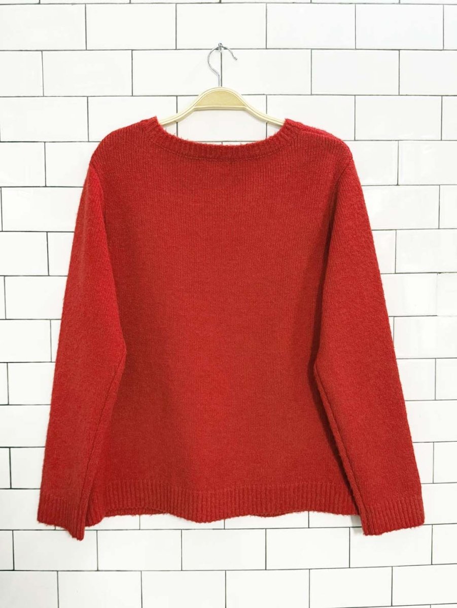 cupcakes and cashmere apres ski fuzzy knit sweater - good market thrift store