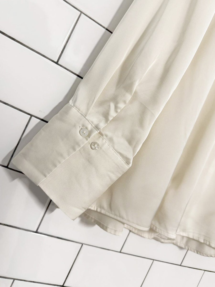 cupcakes & cashmere satin full button blouse - good market thrift store