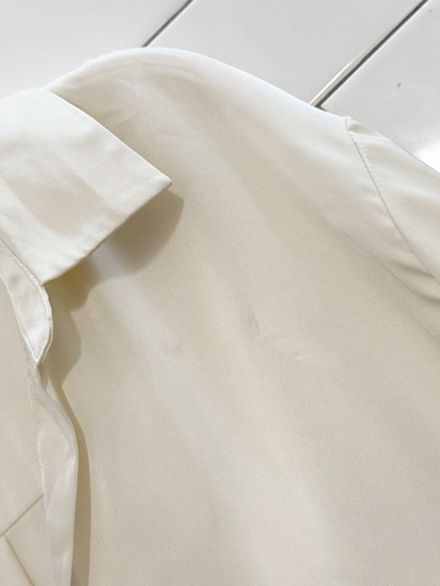 cupcakes & cashmere satin full button blouse - good market thrift store