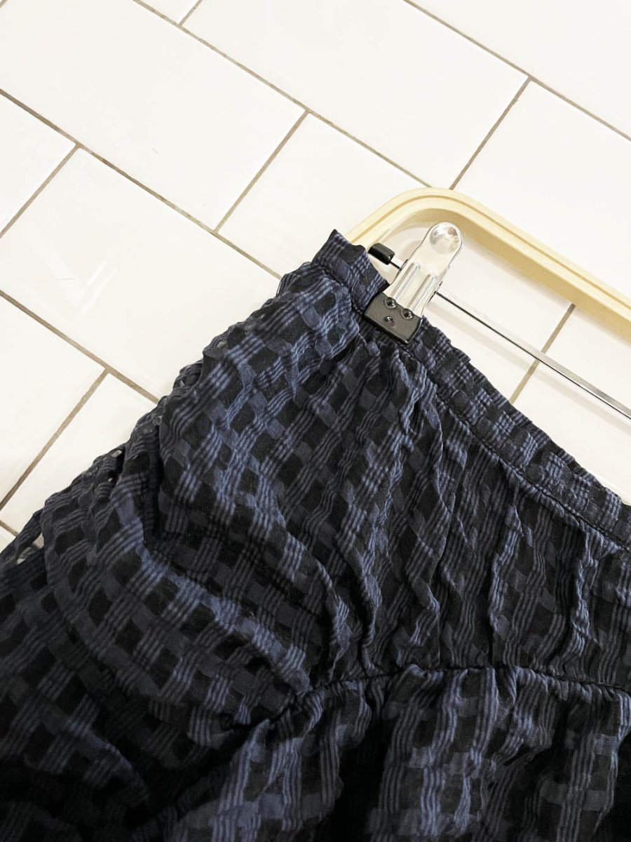 current air mesh ruffle trim mini skirt | anthropologie - good market thrift store