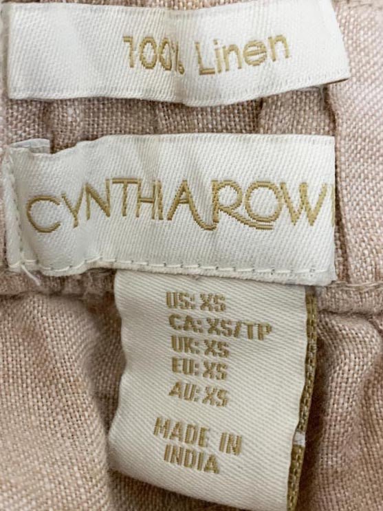 cynthia rowley 100% linen embroidered casual shorts - good market thrift store