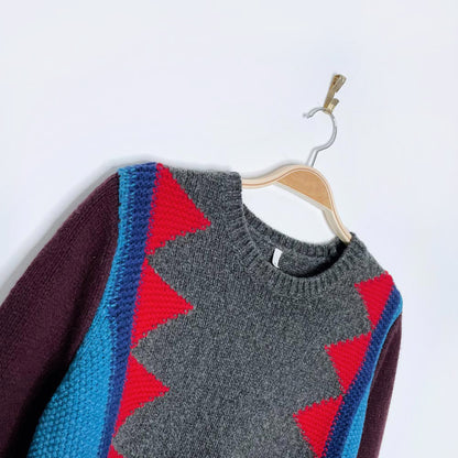 dsquared 2017 zig zag wool intarsia sweater