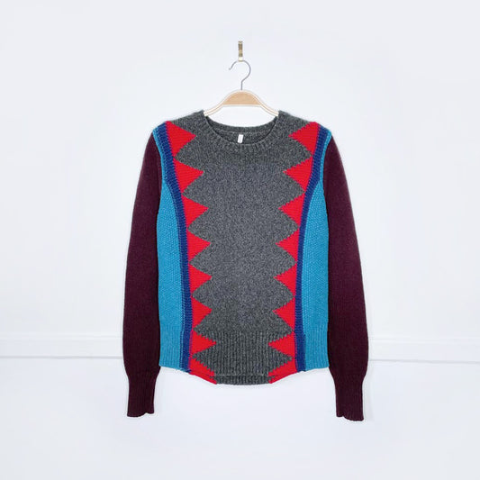 dsquared 2017 zig zag wool intarsia sweater