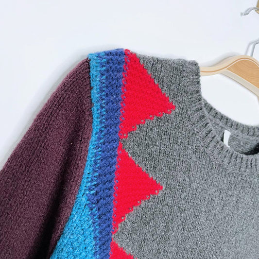 dsquared 2017 zig zag wool intarsia sweater