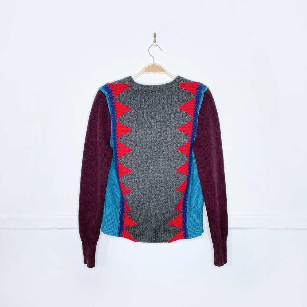 dsquared 2017 zig zag wool intarsia sweater